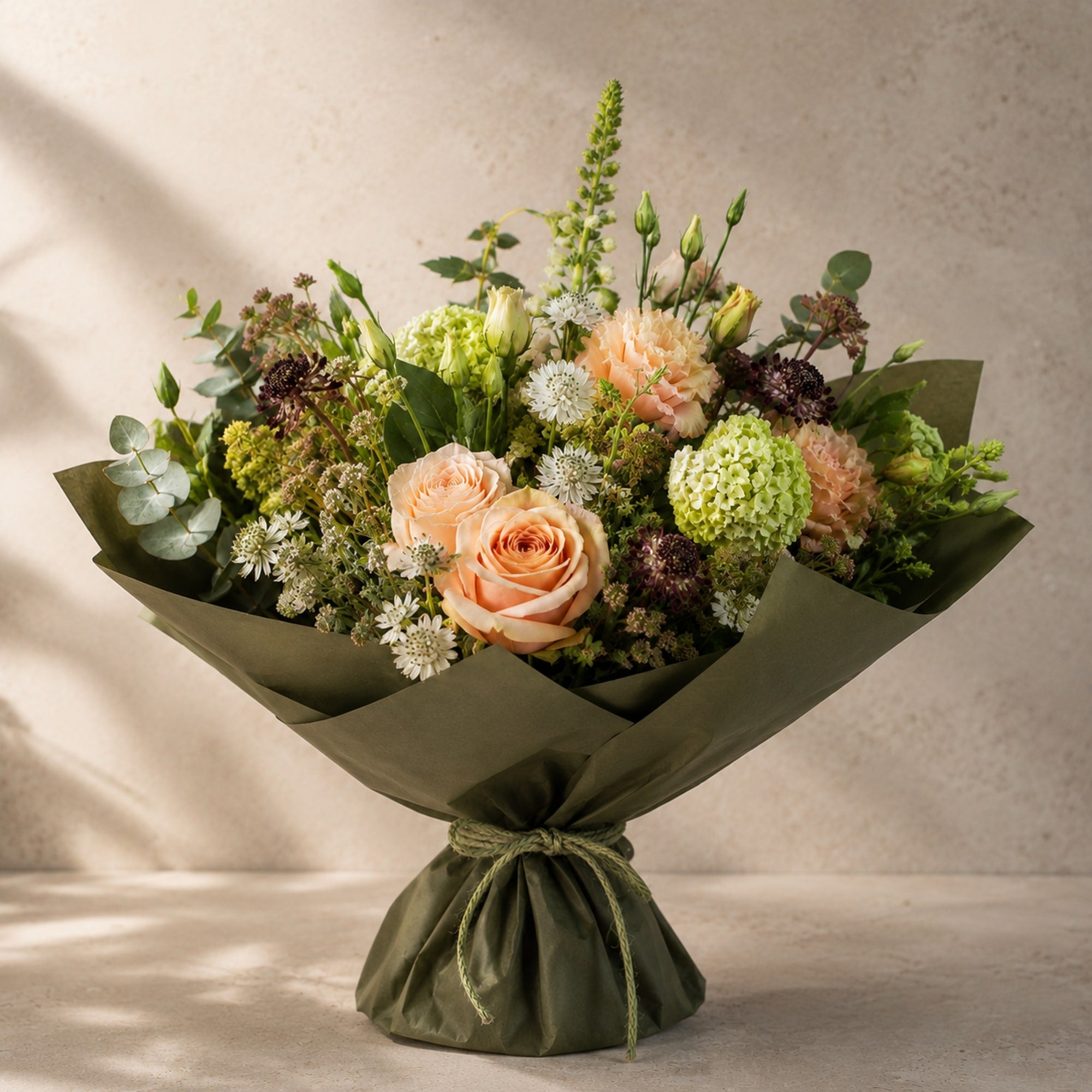 Blush Rose Box — main product photo of blush, ivory flower box for delivery in Warsaw, Poland by IFIORA.