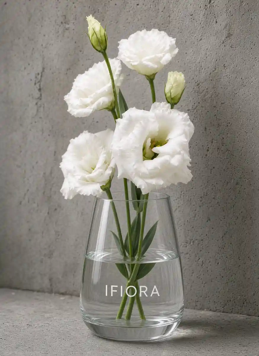 Eustoma biała (lizjantus). IFIORA, kwiaciarnia premium w Warszawie (Mokotów).