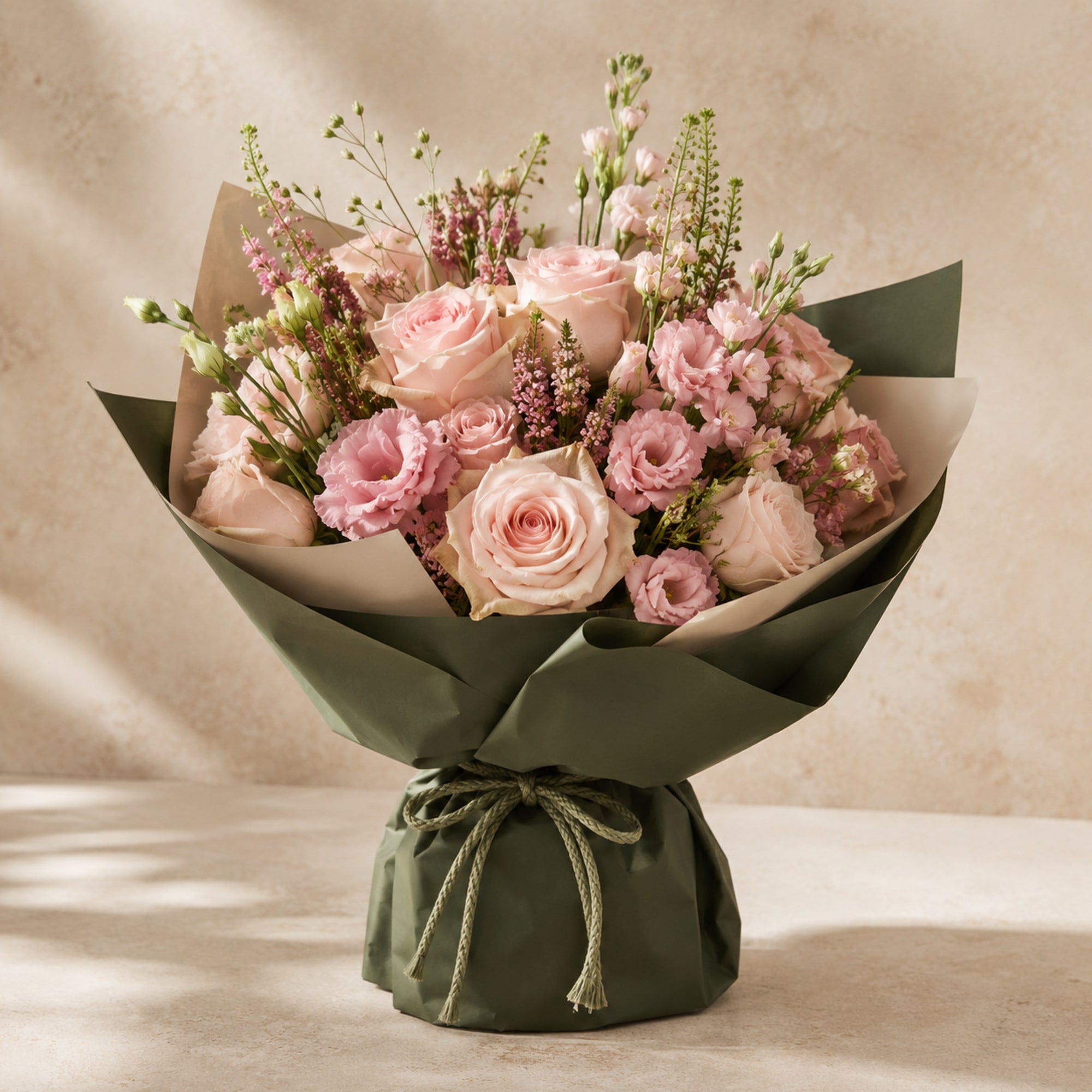 For Her Blush Bouquet — main product photo of blush, soft pink bouquet for delivery in Warsaw, Poland by IFIORA.