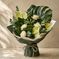 For Him Modern Green Bouquet — main product photo of green, white, structural bouquet for delivery in Warsaw, Poland by IFIORA.