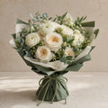 Ivory Grace Bouquet — main product photo of ivory, cream, soft sage bouquet for delivery in Warsaw, Poland by IFIORA.