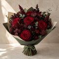 Love Story Bouquet — main product photo of deep red, burgundy bouquet for delivery in Warsaw, Poland by IFIORA.